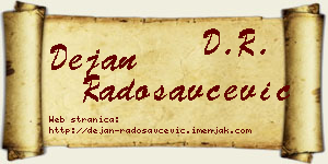 Dejan Radosavčević vizit kartica